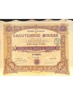 1920 - CAOUTCHOUC MOUSSE