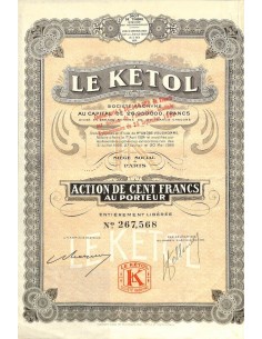 1926 - LE KETOL (CAP. SOC. 30.000.000 DI FR.)