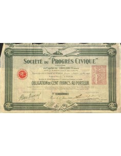 1922 - PROGRES CIVIQUE SOC. DU