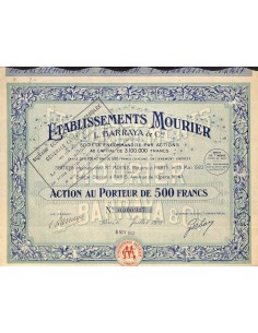 1923 - ETABLISSEMENTS MOURIER - L. BARRAYA E C. (CAP....