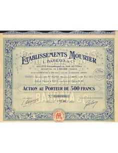 1923 - ETABLISSEMENTS MOURIER - L. BARRAYA E C. (CAP....