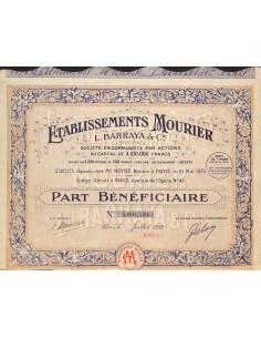 1923 - ETABLISSEMENTS MOURIER - L. BARRAYA E C. (CAP....