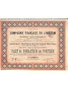 1884 - COMPAGNIE FRANCAISE DU LINOLEUM