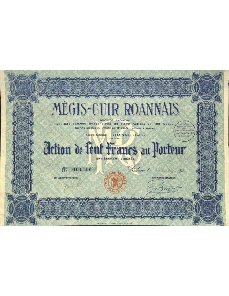 1927 - MEGIS-CUIR ROANNAIS