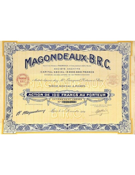 1929 - MAGONDEAUX-B.R.C.