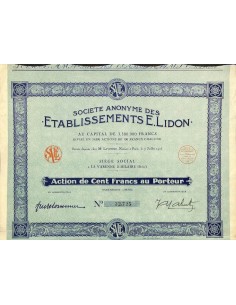 1925 - ETABLISSEMENTS E. LIDON