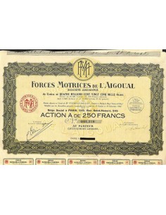 1927 - FORCES MOTRICES DE L'AIGOUAL