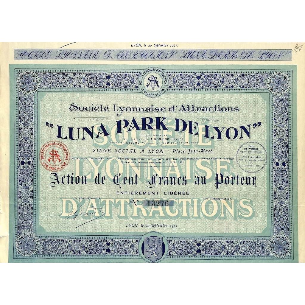 1921 - LUNA PARK DE LYON