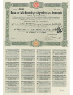 BANCA DELL'ITALIA CENTRALE PER L'AGRICOLTURA ED IL COMMERCIO 2 AZIONI PISTOIA