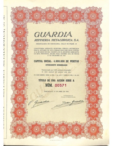 1964 - GUARDIA - REFINERIA METALURGICA, S. A.