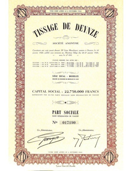 TISSAGE DE DEYNZE