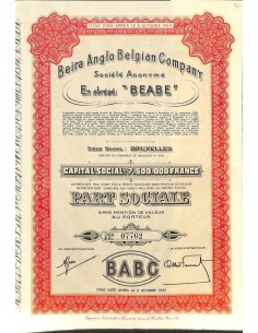 1952 - BEIRA ANGLO BELGIAN COMPANY (BEABE)