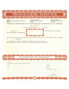 PROGRAMME FONCIER (SAFSA - FIDES - BANCA DELLA SVIZZERA...