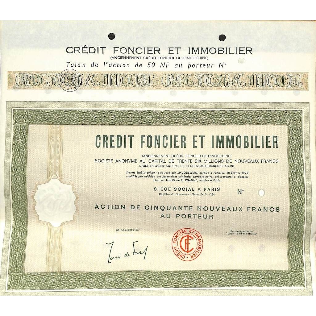 1923 - CREDIT FONCIER ET IMMOBILIER