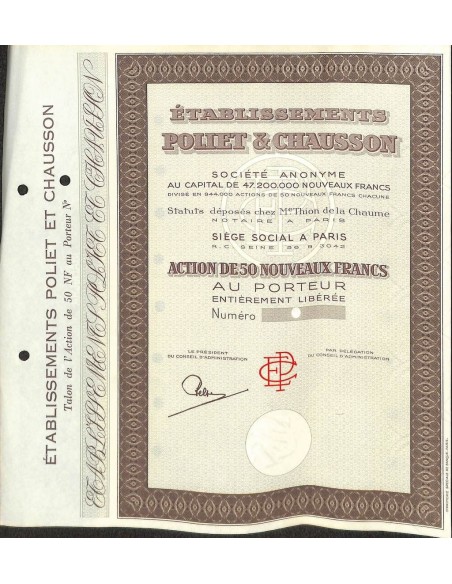ETABLISSEMENTS POLIET ET CHAUSSON