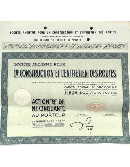 LA CONSTRUCTION ET L'ENTRETIEN DES ROUTES