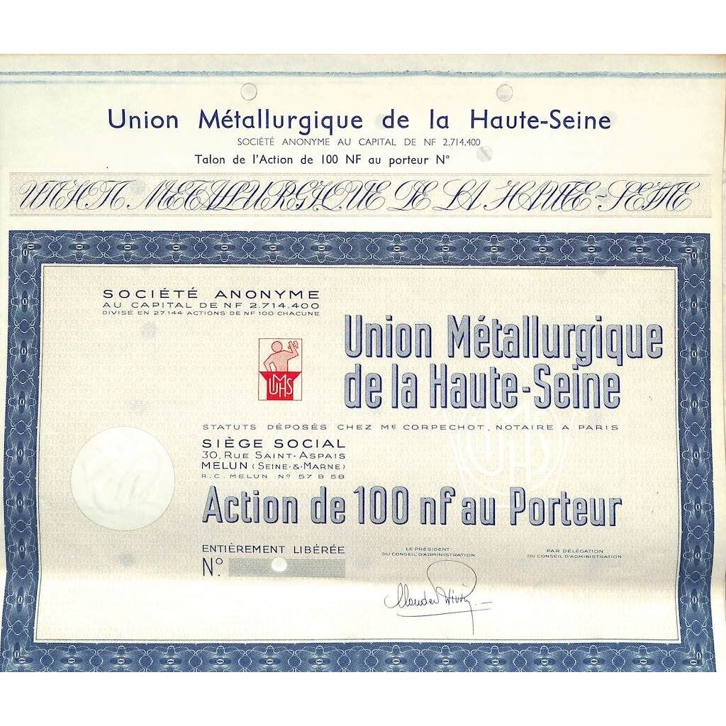UNION METALLURGIQUE DE LA HAUTE-SEINE