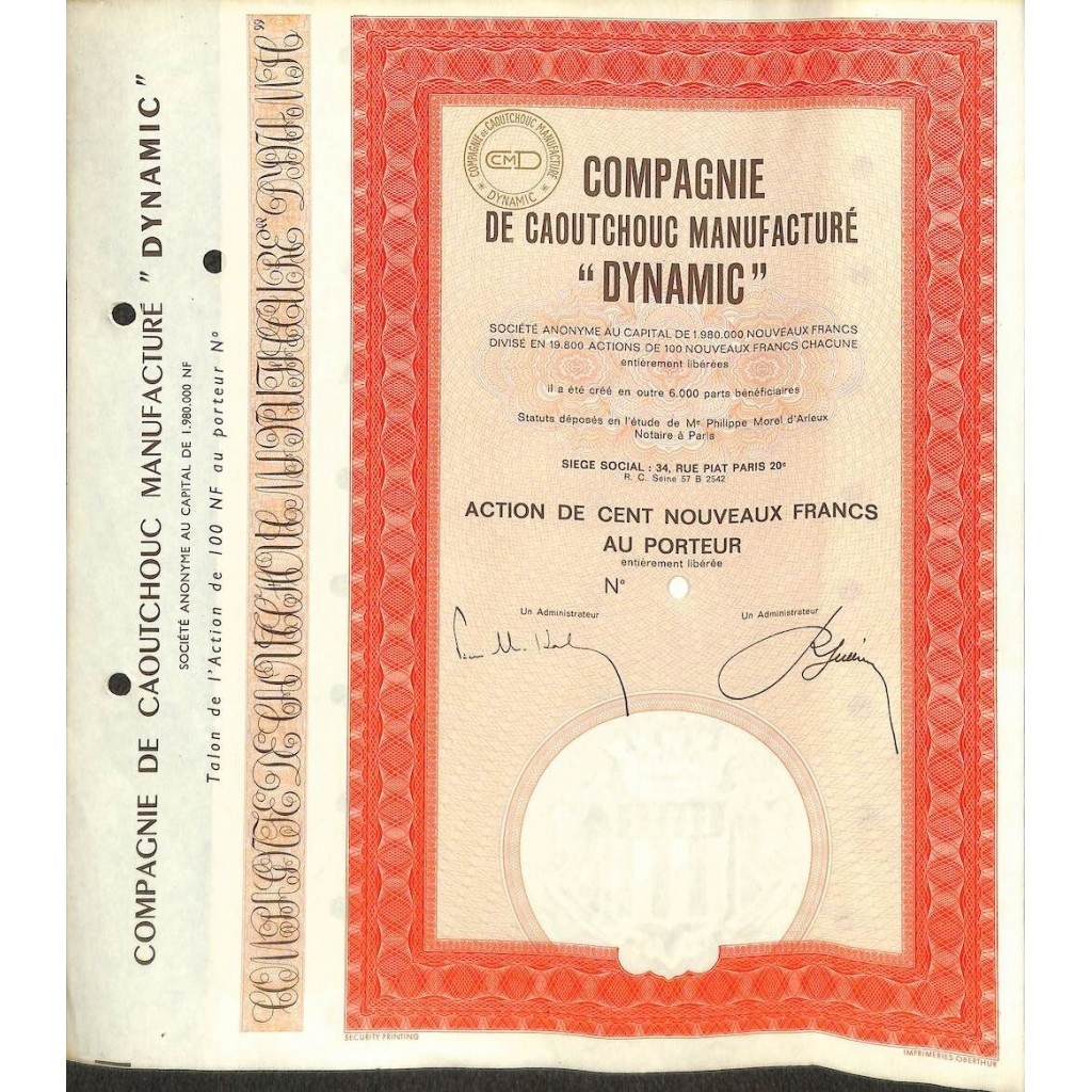 DYNAMIC - COMPAGNIE DE CAOUTCHOUC MANUFACTURÉ