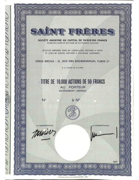 1971 - SAINT FRÈRES