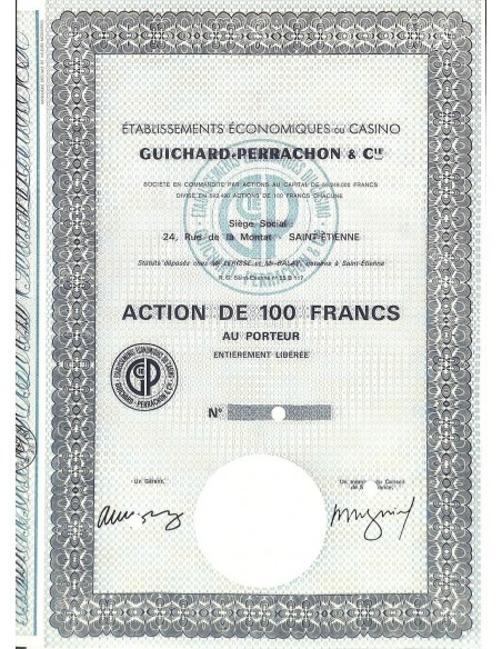 1971 - GUICHARD-PERRACHON ET C.IE - ETABLISSEMENTS ECONOMIQUES DU CASINO