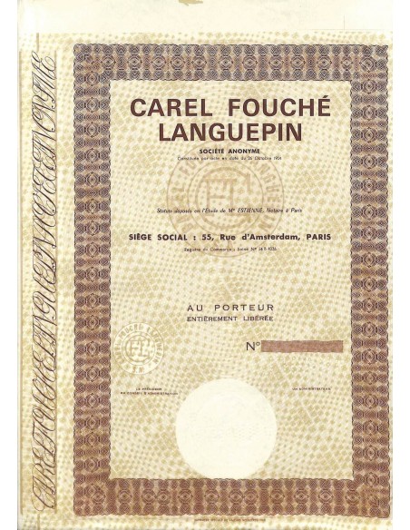 1968 - CAREL FOUCHÉ LANGUEPIN