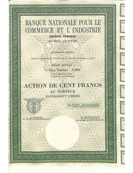 BANQUE NATIONALE POUR LE COMMERCE ET L'INDUSTRIE