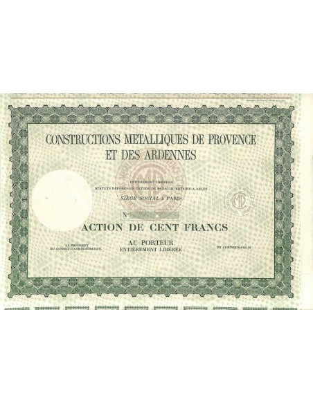 CONSTRUCTIONS METALLIQUES DE PROVENCE ET DES ARDENNES