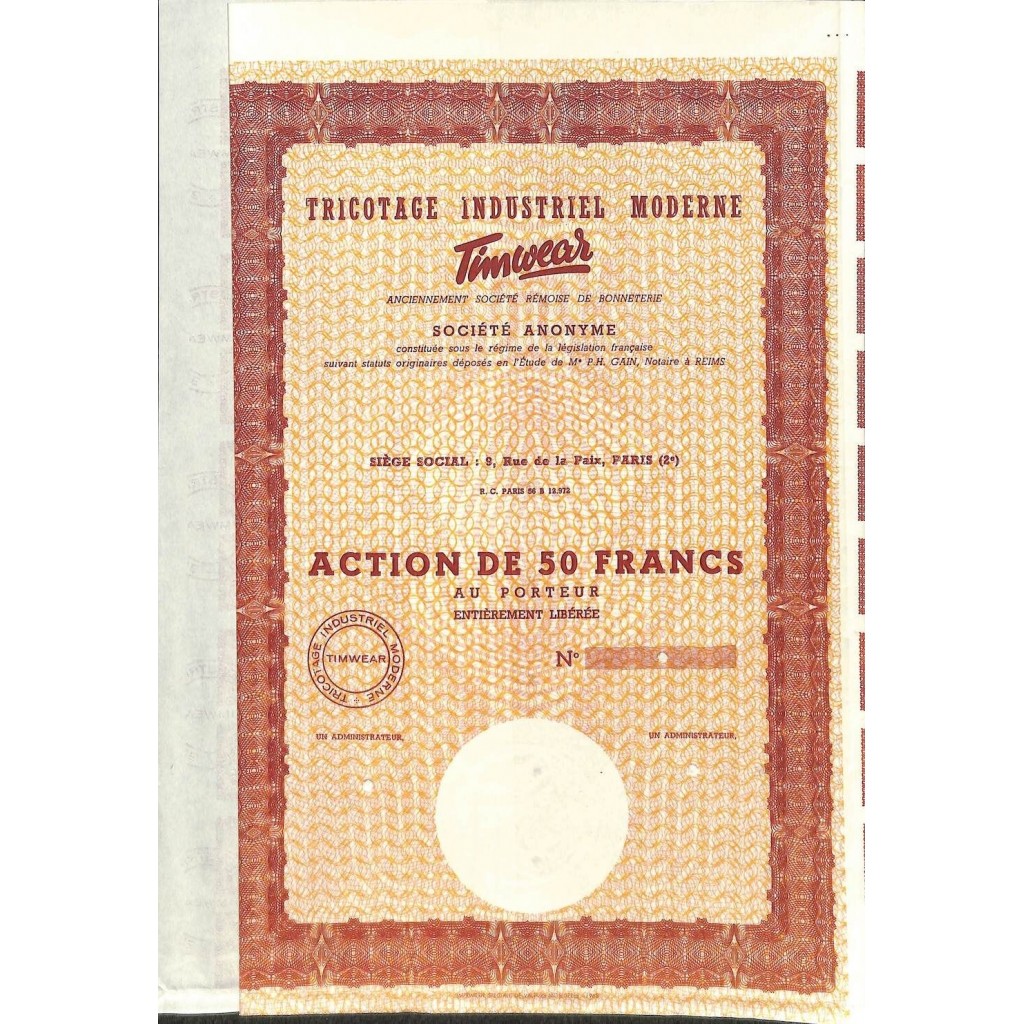 1968 - TIMWEAR - TRICOTAGE INDUSTRIEL MODERNE