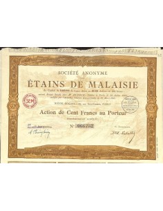 1927 - ETAINS DE MALAISIE