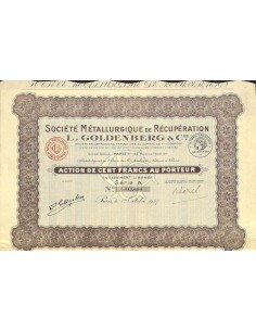 1927 - L. GOLDENBERG ET C.IE - SOC. METALLURGIQUE DE...
