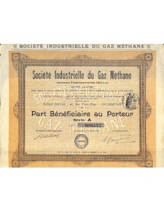 1909 - INDUSTRIELLE DU GAZ METHANE SOC.
