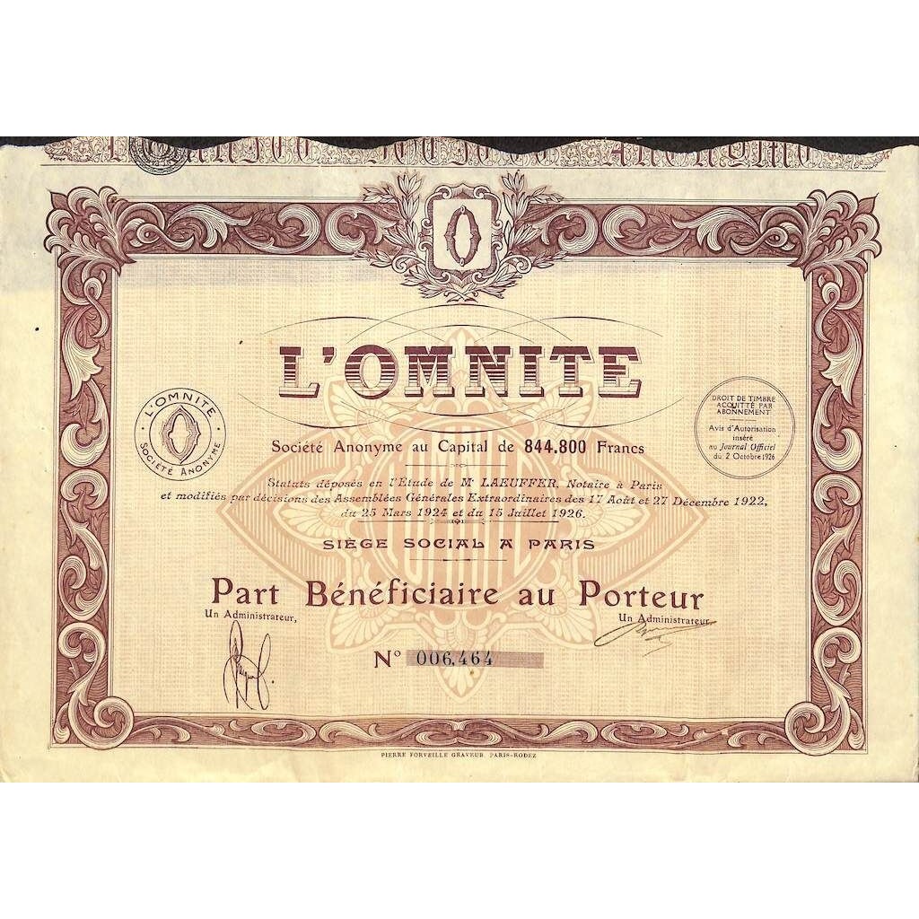 1926 - L'OMNITE
