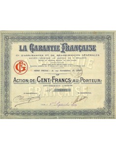 1919 - LA GARANTIE FRANCAISE