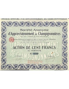 1929 - APPROVISIONNEMENT DE CHAMPIGNONNIERES SOC. ANON.