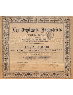 1892 - LES EXPLOSIFS INDUSTRIELS FULMINITE