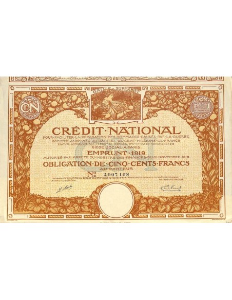1919 - CREDIT NATIONAL