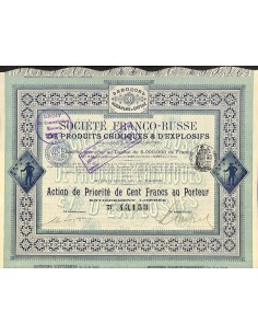 1895 - FRANCO-RUSSE DE PRODUITS CHIMIQUES ET D'EXPLOSIFS...