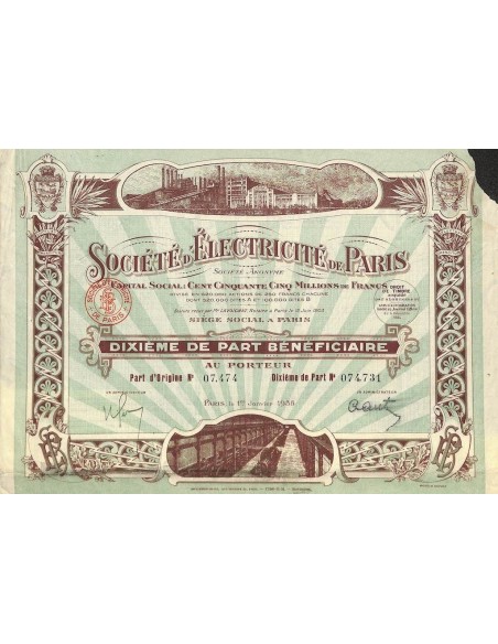 1935 - ÉLECTRICITÉ DE PARIS SOC. D'