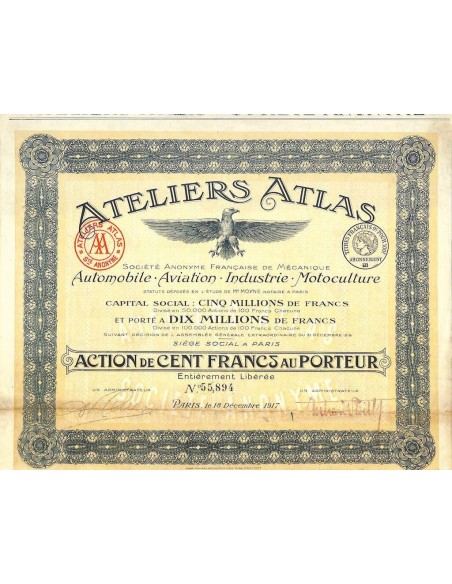 1917 - ATELIERS ATLAS