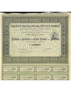 1911 - MÉTAUX RARES SOC. FRANCAISE DES