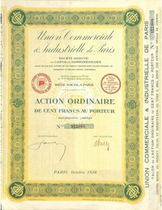 1928 - UNION COMMERCIALE ET INDUSTRIELLE DE PARIS