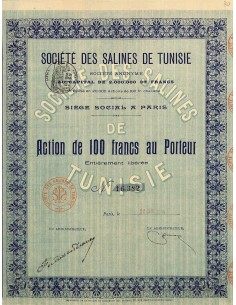 1906 - SALINES DE TUNISIE SOC. DES