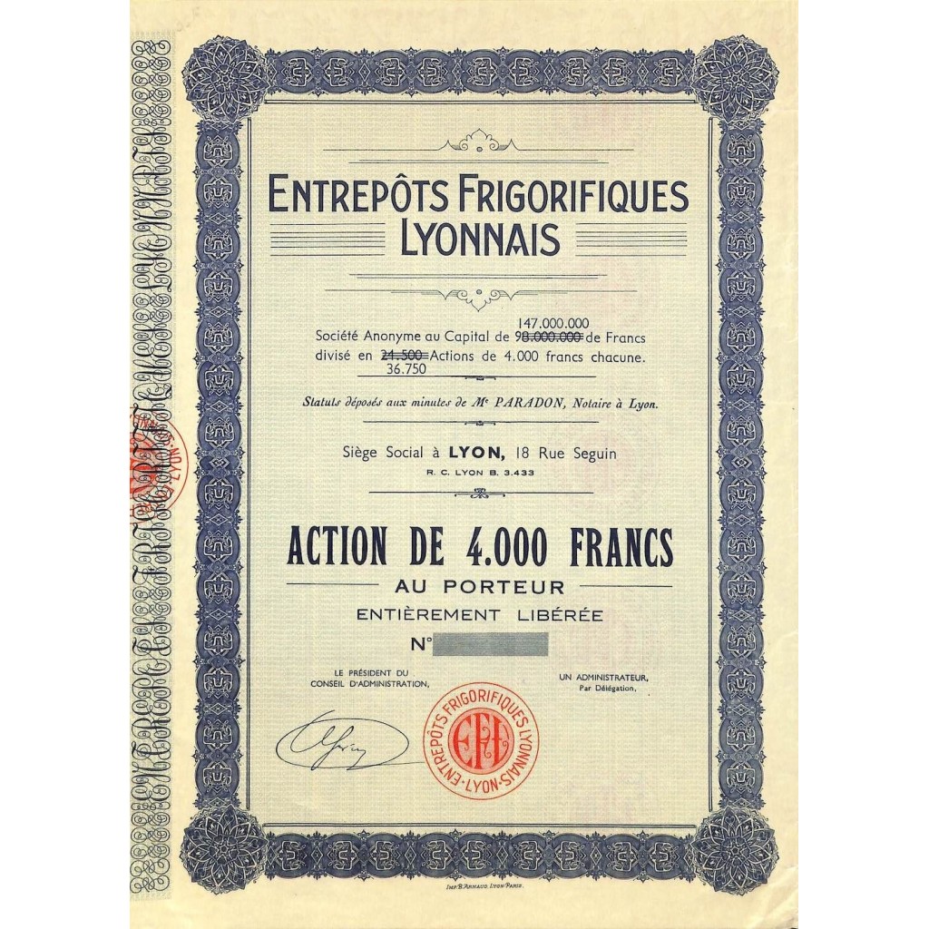ENTREPOTS FRIGORIFIQUES LYONNAIS