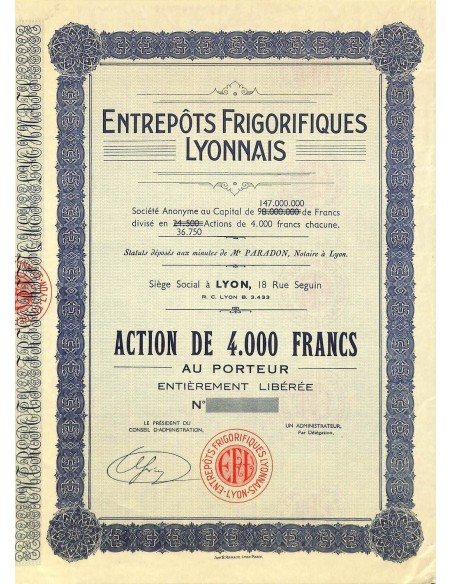 ENTREPOTS FRIGORIFIQUES LYONNAIS