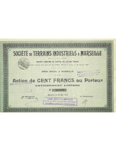 1912 - TERRAINS INDUSTRIELS A MARSEILLE SOC. DE