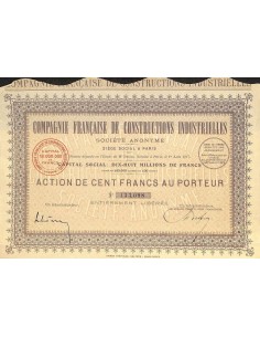 1924 - COMPAGNIE FRANCAISE DE CONSTRUCTIONS INDUSTRIELLES