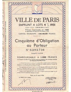 1954 - VILLE DE PARIS