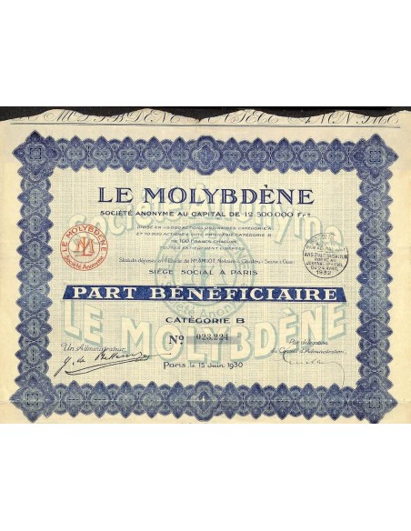 1930 - LE MOLYBDENE