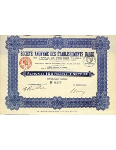 ETABLISSEMENTS HASSE SOC. ANON. DES