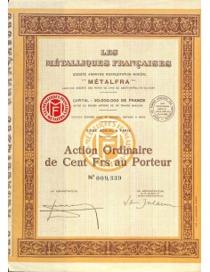 1930 - LES METALLIQUES FRANCAISES (METALFRA)